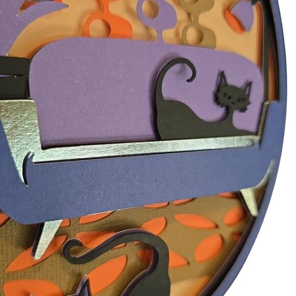 3D Layered Retro Shadowbox 8x8 Inches. Hanger on the back. Gift, home decor, pi - Picture 7 of 8